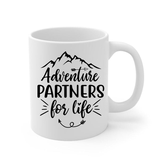 Adventure Partners For Life - Personalized Mug For Couples, Car, Off-Road Lovers