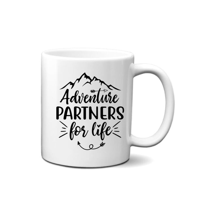 Adventure Partners For Life - Personalized Mug For Couples, Car, Off-Road Lovers