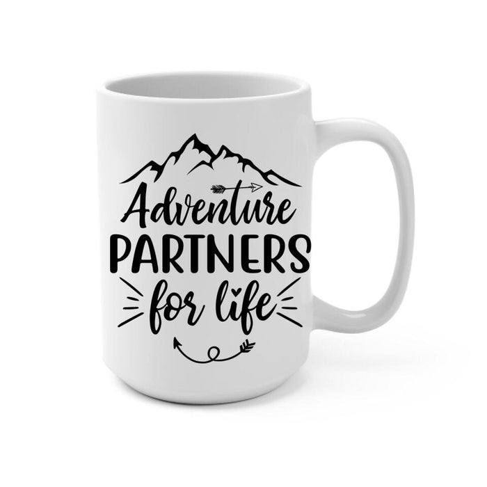 Adventure Partners For Life - Personalized Mug For Couples, Car, Off-Road Lovers