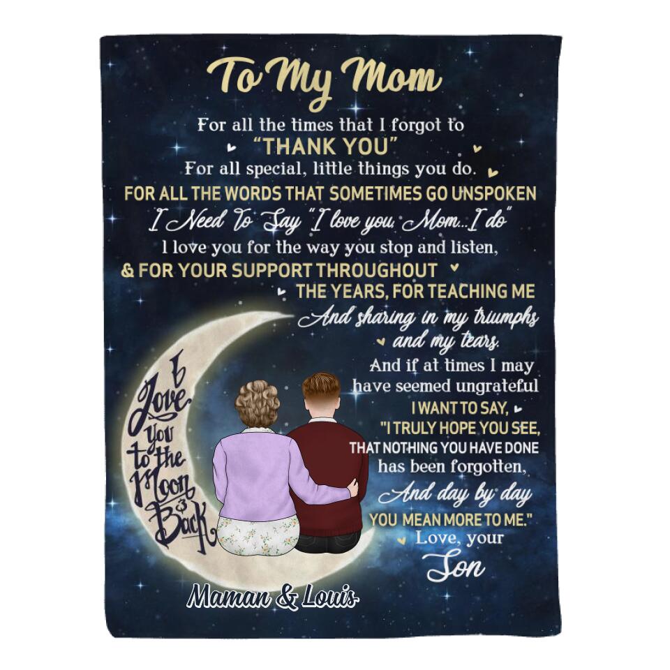 Custom Photo To My Mom Blanket, Mother's Day Gift, Personalized Gift F –  Greatest Custom