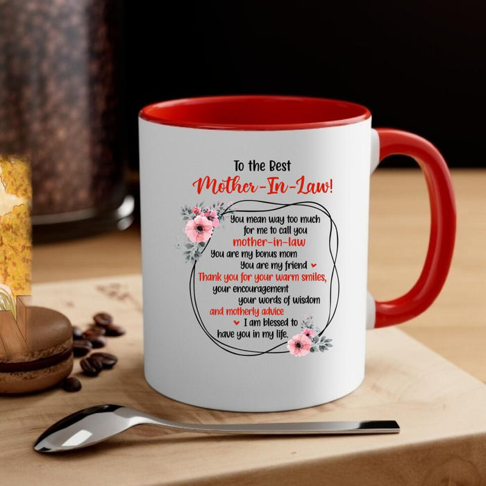 Life Gave Me The Gift Of You - Personlized Mug For Mother-in-law, For Mom, Mother's Day