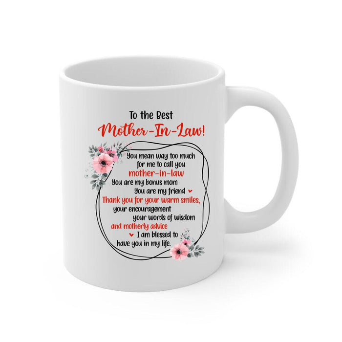 Life Gave Me The Gift Of You - Personlized Mug For Mother-in-law, For Mom, Mother's Day