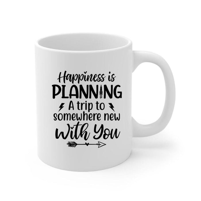 No Road Is Too Long When You Have A Good Company - Personalized Mug For Couples, Motorcycle Lovers