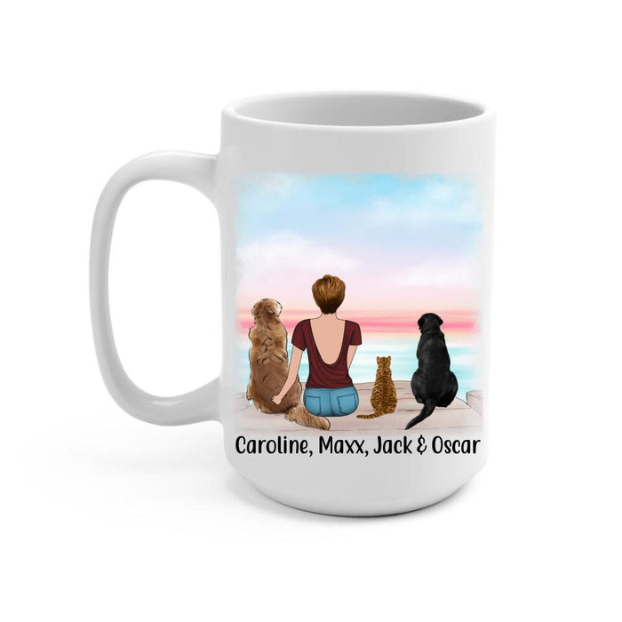 Dear Mom Thanks for Picking Up My Poop - Personalized Mug for Dog/ Cat Mom, Dog and Cat Lovers