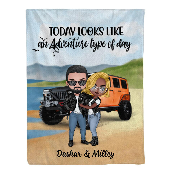Today Looks Like An Adventure Type Of Day - Personalized Blanket For Car Lovers, Off-Road