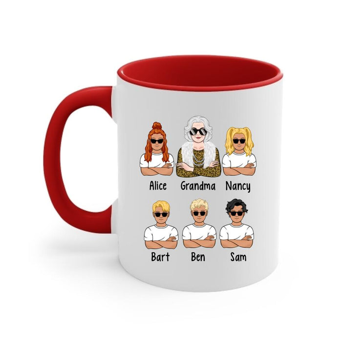 Up To 4 Kids I Can't Talk Right Now I'm Doing Hot Grandma Shit - Personalized Mug For Her, Grandma