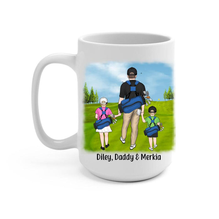 Golf Partners For Life - Personalized Mug For Family , Dad, Kids, Golf