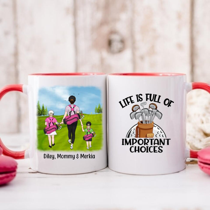 Golf Partners For Life Mother Son Daughter - Personalized Mug For Golf Lovers