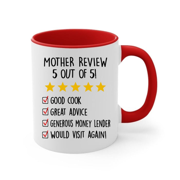 Up To 5 Kids Mother Review 5 Out Of 5 - Personalized Mug For Her, Mom