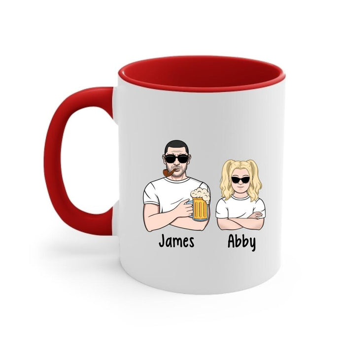 Dad Is the Best - Personalized Gifts Custom Mug for Him for Dad for Him