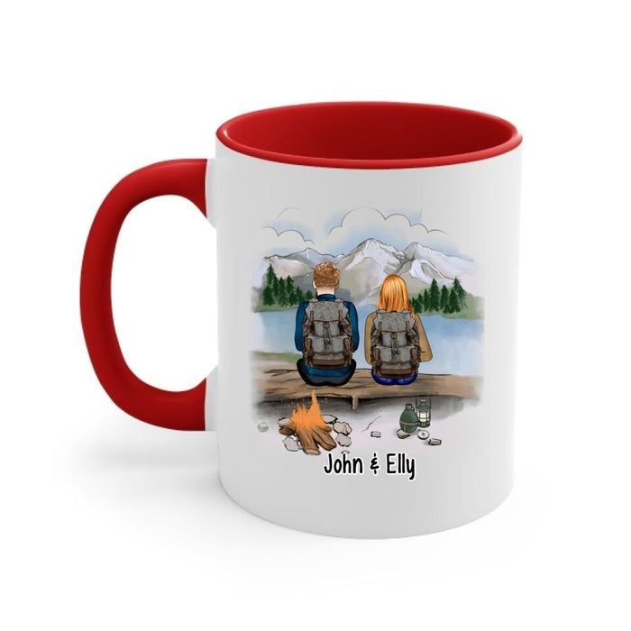 And So The Adventure Begins - Personalized Mug For Couples, Friends, Camping, Hiking