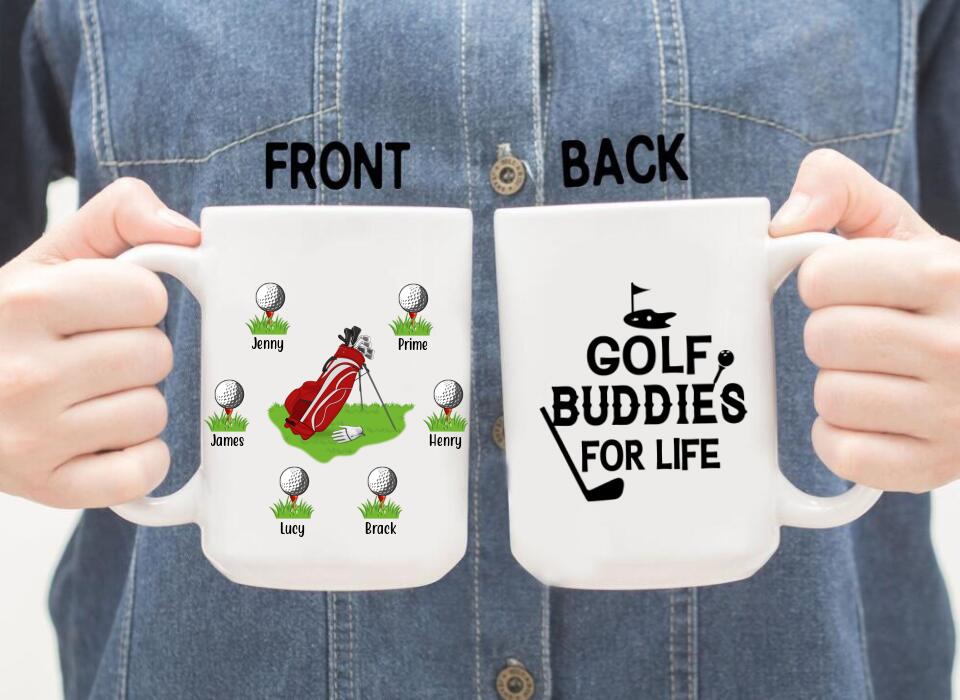 Golf Buddies for Life - Personalized Gifts Custom Golf Mug for Dad, Golf Lovers