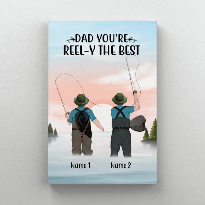 Dad, You Are Really the Best - Personalized Gifts Custom Fishing Canvas for Dad, Fishing Lovers