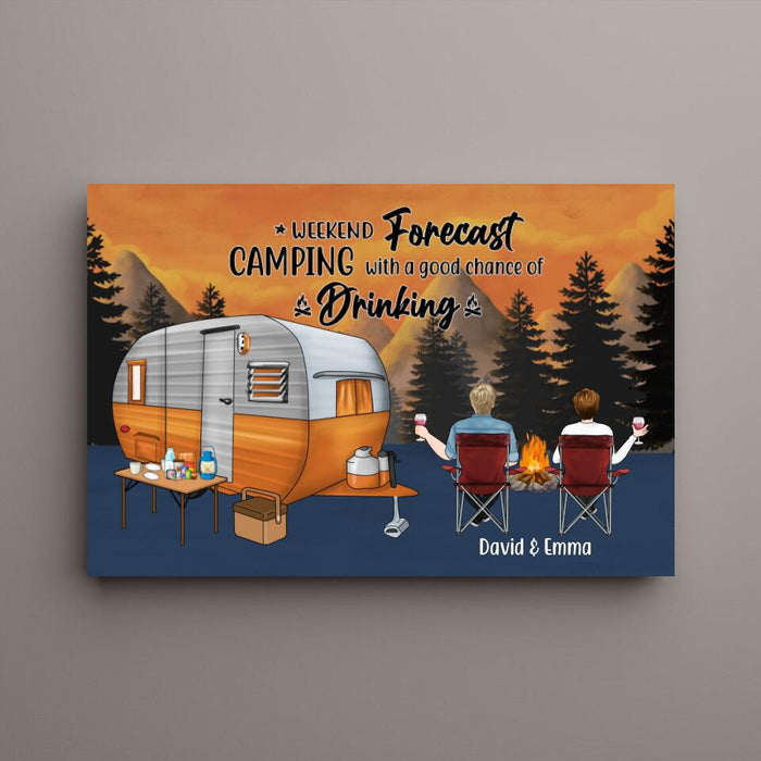 Personalized Canvas, Camping Partners - Family, Gift For Campers