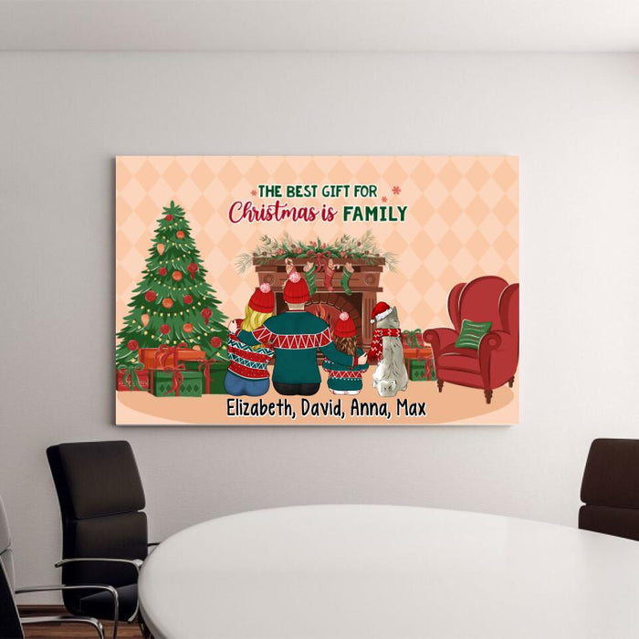 Personalized Canvas, The Joy Of Christmas Is Family, Christmas Gift For Whole Family