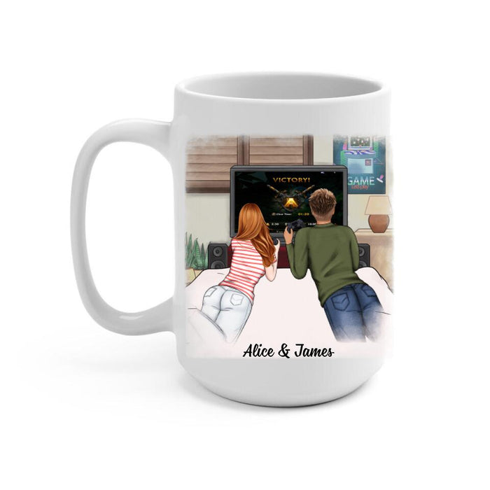 Gaming Partner I Promise To Love You Even When We're Old -  Personalized Mug For Family, Couples, Games