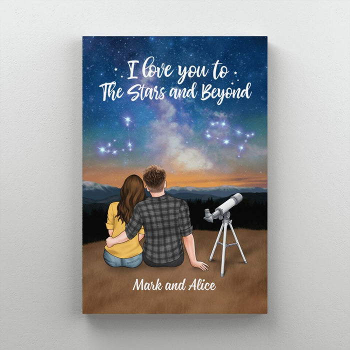 Love You More Than All The Stars In The Sky - Personalized Canvas For Him, For Her, Couples, Astronomy Lovers, Valentine's Day