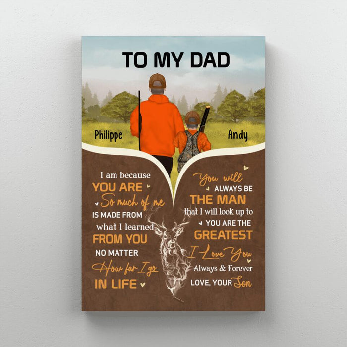 To My Dad - Personalized Gifts Custom Hunting Canvas for Dad, for Him, Hunting Lovers