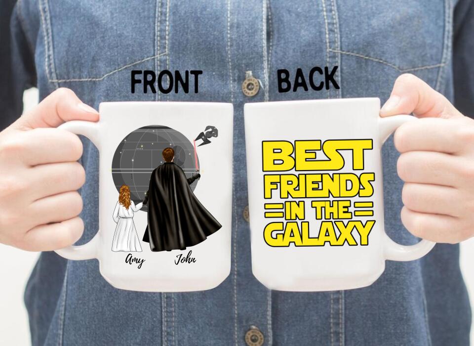 Best Friends in the Galaxy - Personalized Gifts Custom Mug for Him, for Dad, for Him