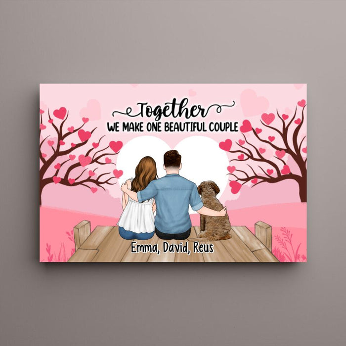 Together We Make One Beautiful Couple - Personalized Canvas For Her, For Him, Valentine's Day