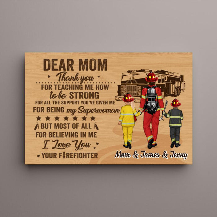 I Love You Your Firefighter - Personalized Canvas For Firefighters, Mom, Mother's Day