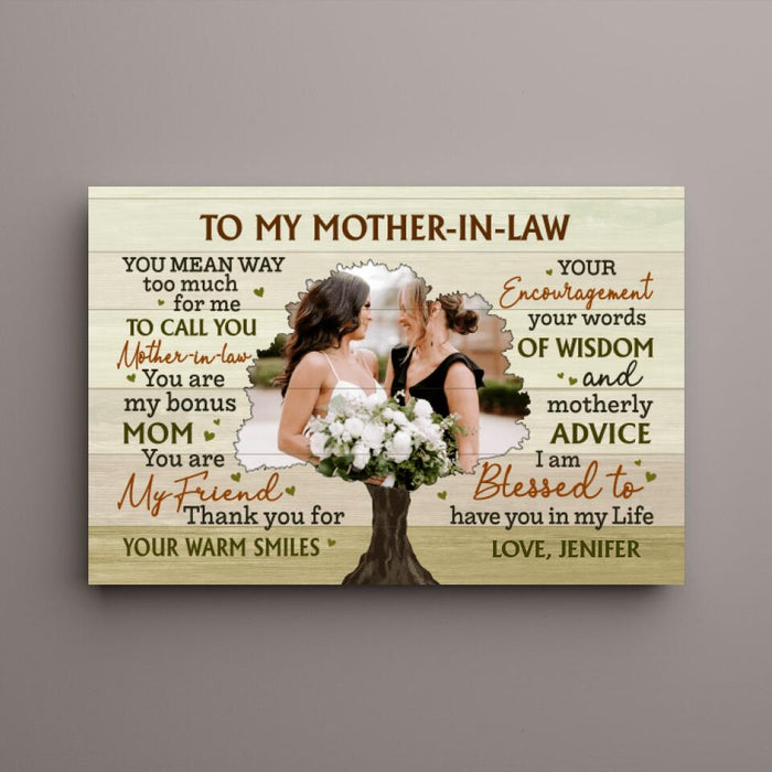 I Am Blessed To Have You In My Life - Personalized Canvas For Mother-in-law, For Mom, Mother's Day