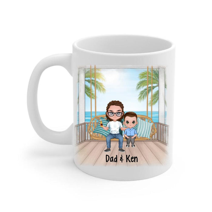Up To 3 Kids You're The Dad Everyone Wishes They Had - Personalized Mug For Dad, Father's Day