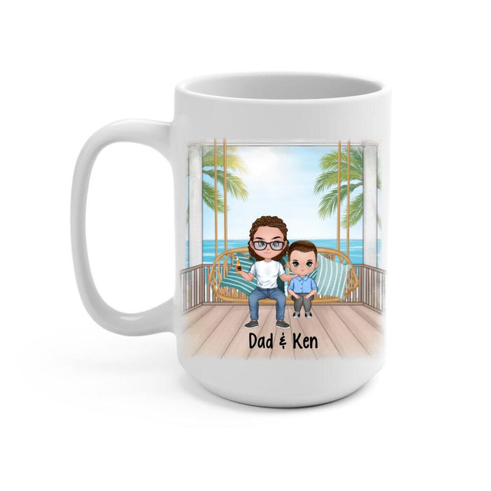 Up To 3 Kids You're The Dad Everyone Wishes They Had - Personalized Mug For Dad, Father's Day