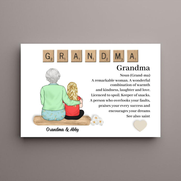 Up To 4 Kids Grandma A Remarkable Woman - Personalized Canvas For Her, Grandma