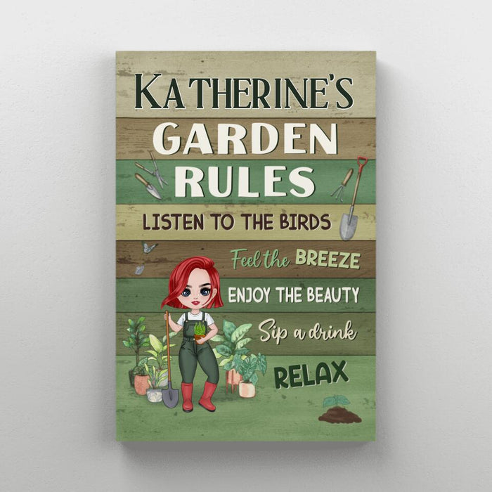 My Garden Rules - Personalized Canvas For Gardening Lovers, Gardeners