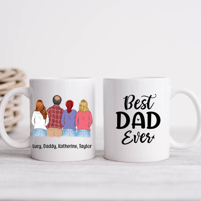 Best Dad Ever - Personalized Gifts Custom Mug for Daughters for Dad
