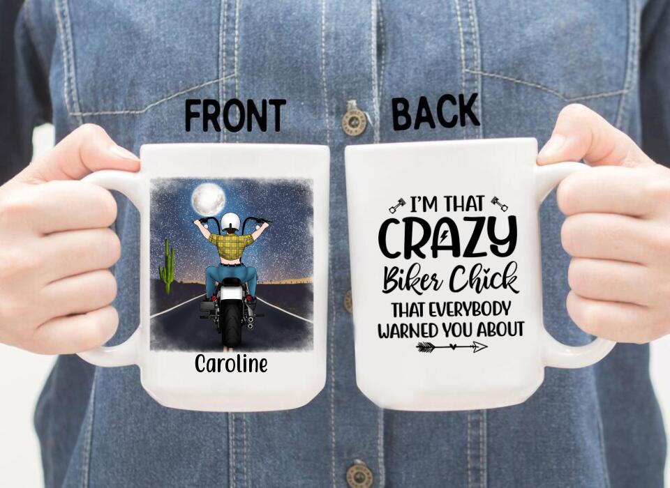 I'm That Crazy Biker Chick - Personalized Mug For Her, Motorcycle Lovers