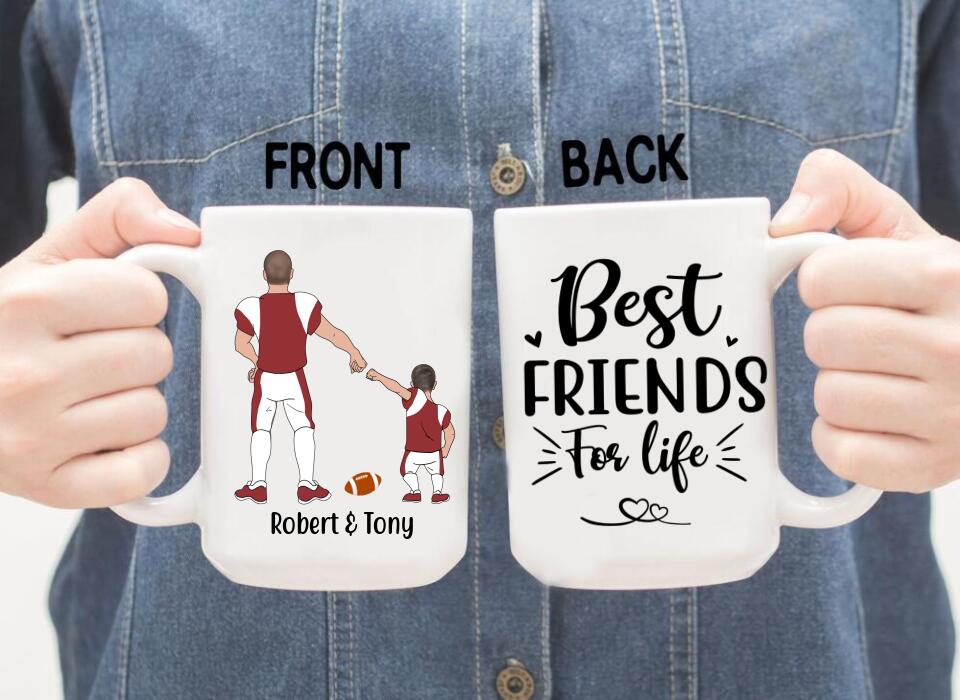 Best Friend for Life - Personalized Gifts Custom Rugby Mug for Dad