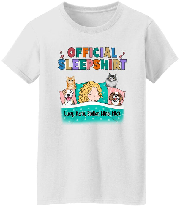 Official Sleepshirt - Personalized Gifts for Dog Lovers, Cat Lovers - Custom Shirt for Cat Mom or Dog Mom