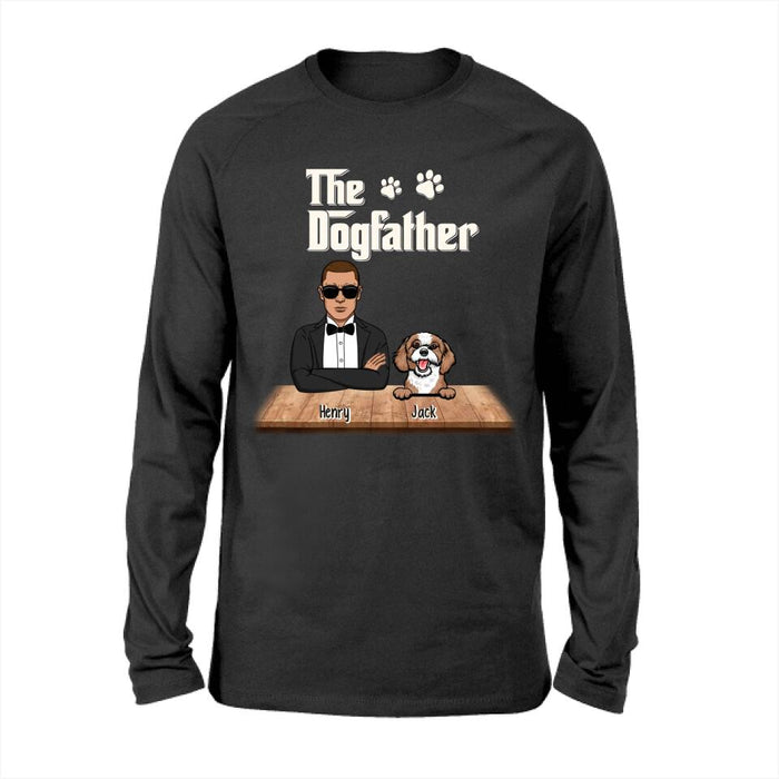 The Dogfather - Personalized Gifts Custom Dog Lovers Shirt For Dog Dad, Dog Lovers