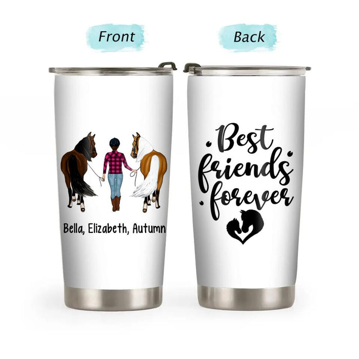 Personalized Tumbler, Just A Girl Who Loves Horses, Gift For Horse Lovers