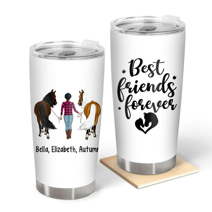Personalized Tumbler, Just A Girl Who Loves Horses, Gift For Horse Lovers