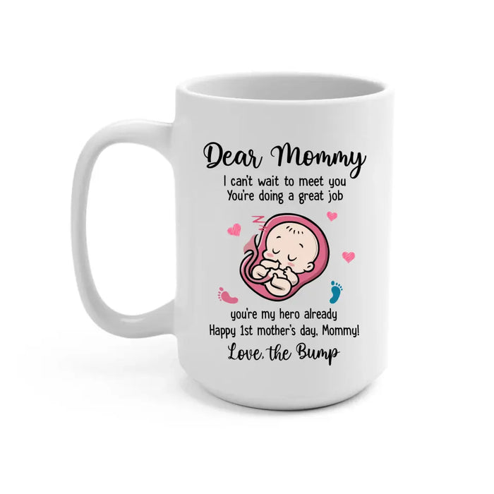 I Can't Wait to Meet You You're Doing a Great Job, Happy 1st Mother's Day, Mother's Day Gifts, Mug for Mom