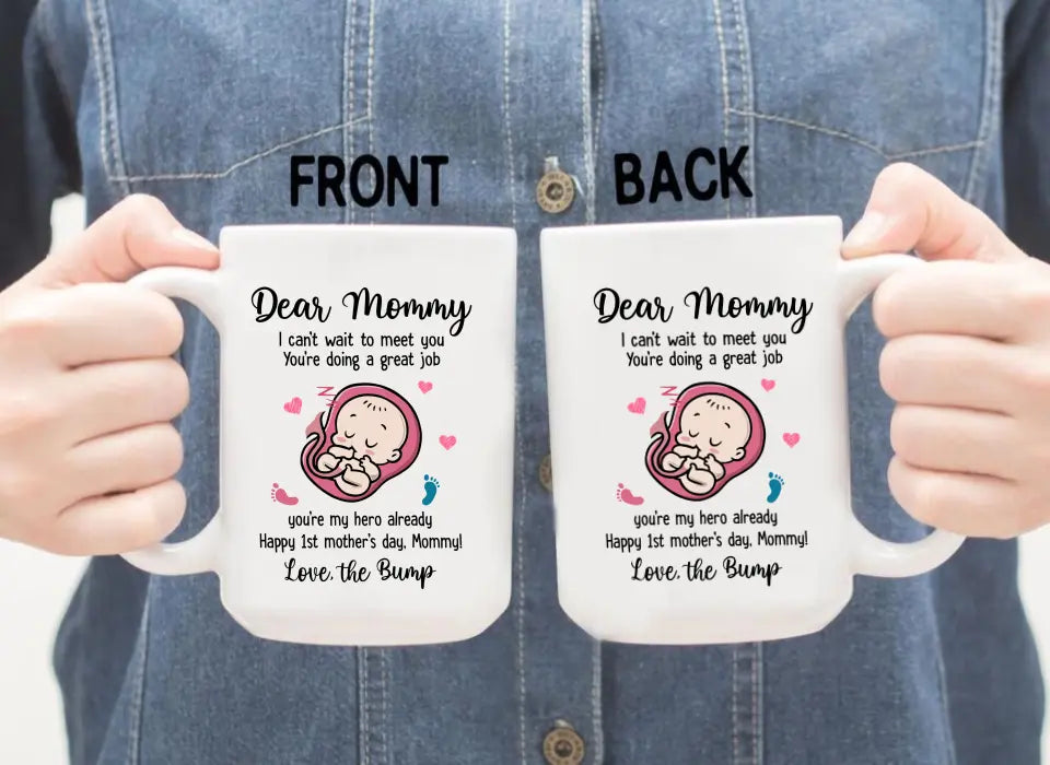 I Can't Wait to Meet You You're Doing a Great Job, Happy 1st Mother's Day, Mother's Day Gifts, Mug for Mom