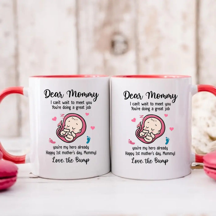 I Can't Wait to Meet You You're Doing a Great Job, Happy 1st Mother's Day, Mother's Day Gifts, Mug for Mom