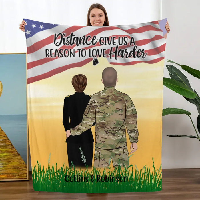 Personalized Blanket, Military Couple and Friends - Gift For Military