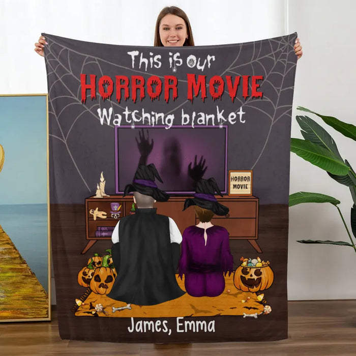 Personalized Blanket, This Is Our Horror Movie Watching Blanket, Gifts For Couple, Gifts For Halloween