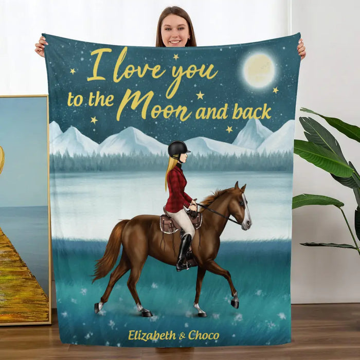 Personalized Blanket, Thank God for Horses And Friends, Gift For Horse Lovers