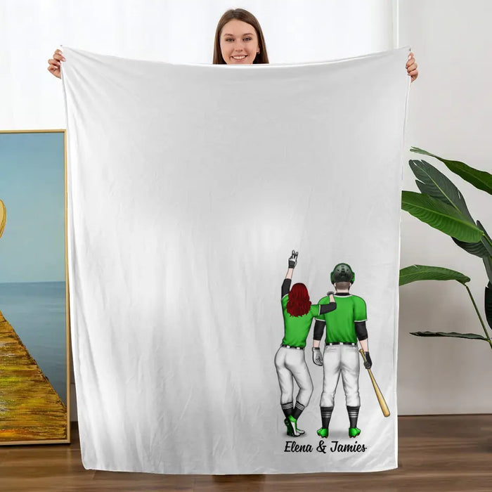 To My Wife Girlfriend I Choose You - Personalized Blanket For Couples, Her, Baseball