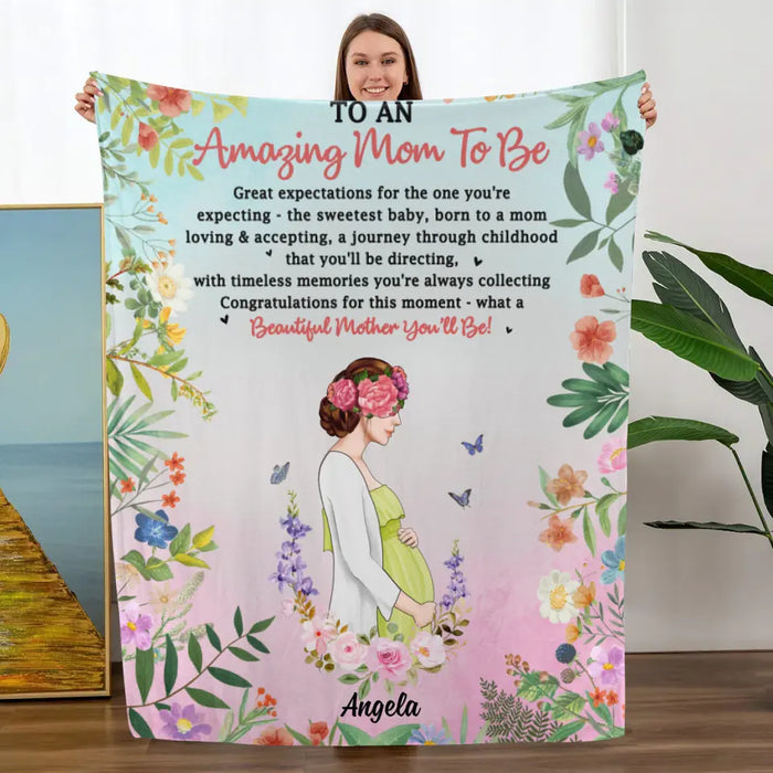 What A Beautiful Mother You'll Be - Personalized Blanket For Mom To Be, For Her, Mother's Day