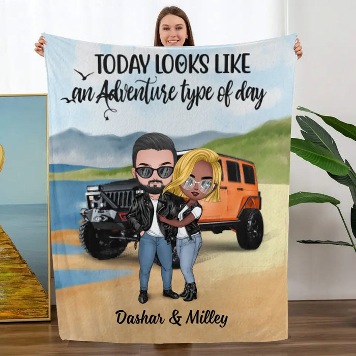 Today Looks Like An Adventure Type Of Day - Personalized Blanket For Car Lovers, Off-Road