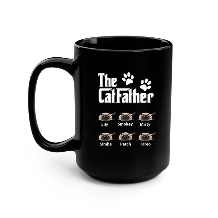 The CatFather - Personalized Gifts Custom Cat Lovers Mug For Cat Dad, Cat Lovers