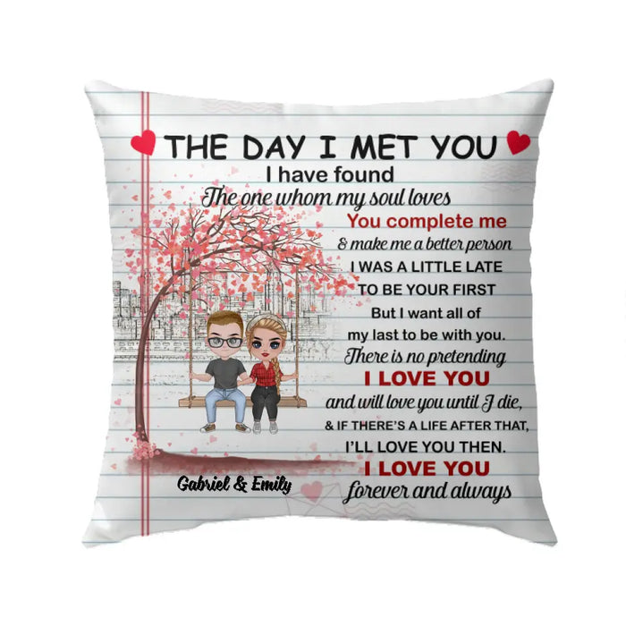 Personalized Pillow, The Day I Met You, Gifts For Him, Gifts For Her, —  GearLit