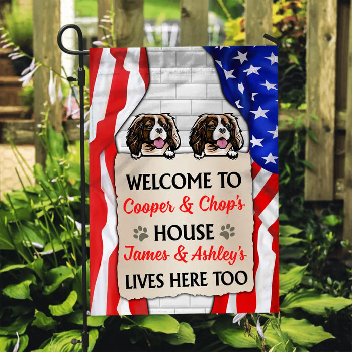 Welcome To The Dog House - Personalized Garden Flag, Decoration Flag For Dog Lovers