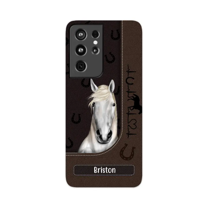 Personalized Gifts Custom Phone Case For Horse Lovers, Horse Heartbeat